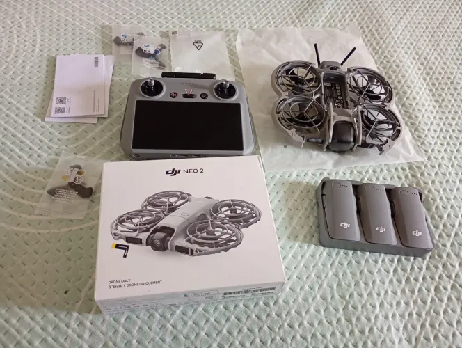 Neo 2 dji combo 3 baterias hub,módulo, controle RC2, armadura proteção