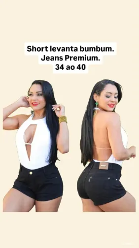 Short levanta bumbum jeans Premium,do 34 ao 40