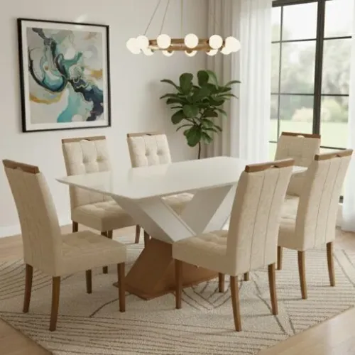 Sala mesa jantar com 6 cadeiras