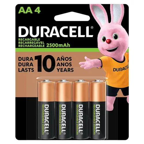 Pilha recarregável Duracell 4 unidades