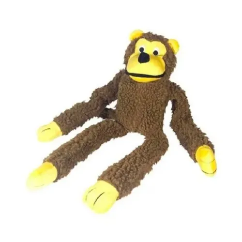 Brinquedo Macaco Chalesco Para Cães Pelúcia Marrom