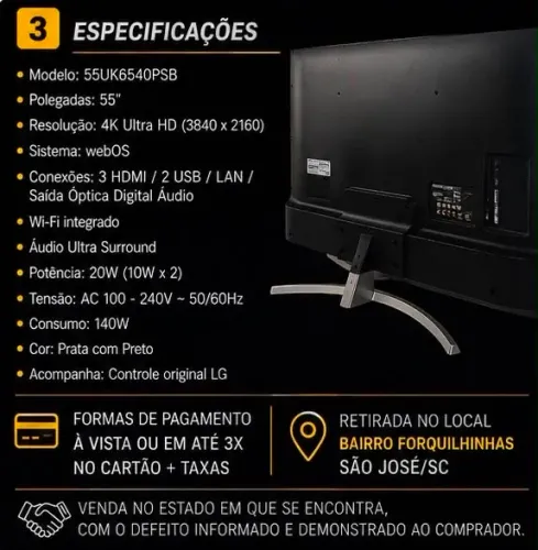 Televisão 55 polegadas