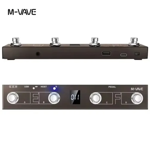 Controlador Midi De Pedal Sem Fio Mvave Chocolate Plus