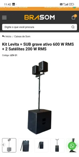 SISTEMA DE SOM ATIVO TORRE LEVITA