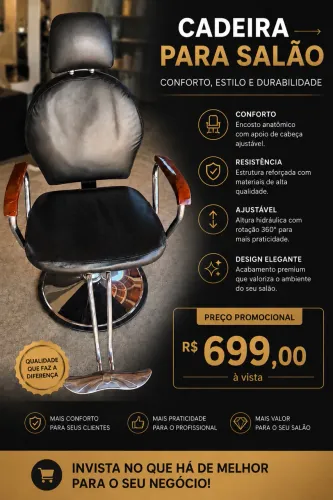 Cadeira para salão 