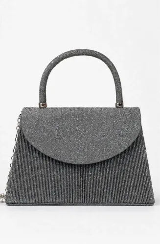 Bolsa Mamô de Festa Prata com Brilho