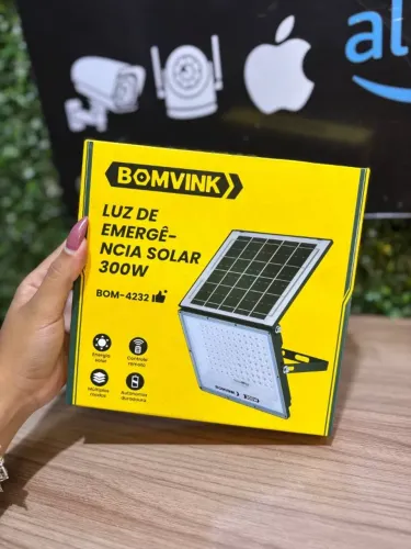Refletor-Luz de Emergência Solar 300W BOM-4232 BOMVINK