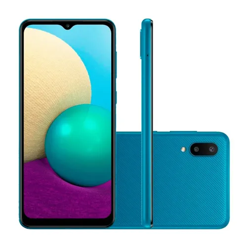 Samsung Galaxy A02 32GB A022 2GB RAM 6 5 pol. Câmeras Duplas 13MP QuadCore 2021