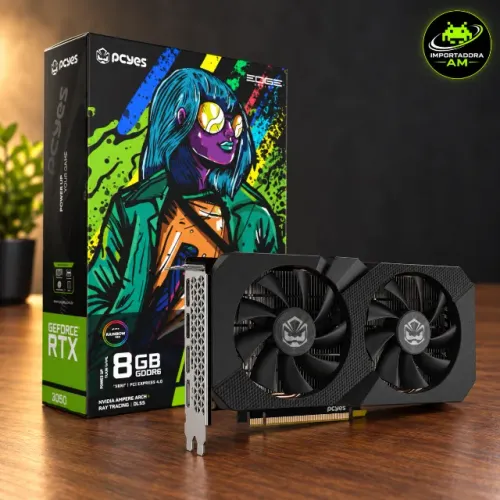 Placa de Vídeo PCYes GeForce RTX 3050 8GB GDDR6 Projeto Edge - 2 Anos de Garantia