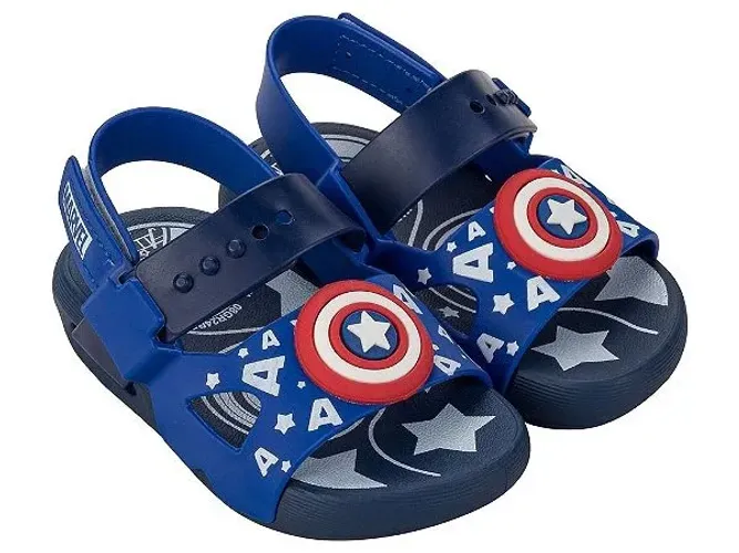 Sandália Baby Menino Marvel United Capitão América Grendene Kids tamanhos: 19 e 20
