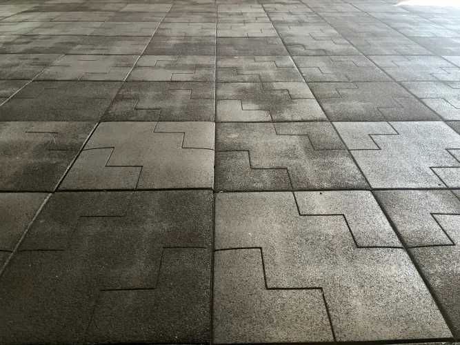 Piso emborrachado para academia 50x50