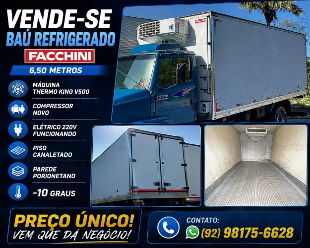 Baú refrigerado + Thermo king v500