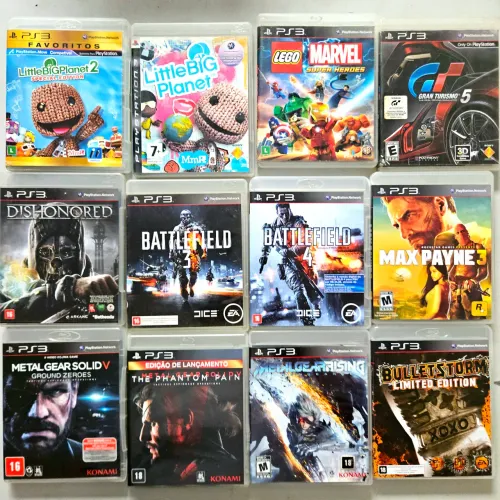 JOGOS PS3 MAX PAYNE 3 METAL GEAR BATTLEFIELD LEGO MARVEL