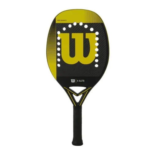 Raquete Beach Tennis Wilson 3K Elite Full Carbono Com Capa Cor Preto/Amarelo