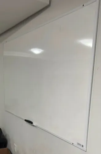 Quadro Branco Liso Reto - Lousa Melamínica Profissional 200X120