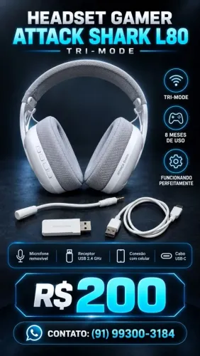 Headset Gamer Atack Shark L80