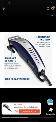 MAQUINA CR7/USADO APENAS P/ TESTE