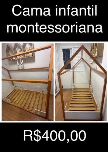 Cama de solteiro montessoriana
