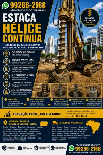 Hélice continua perfuração