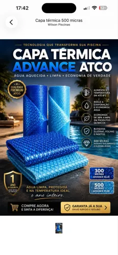 Capa e acessórios para piscina 