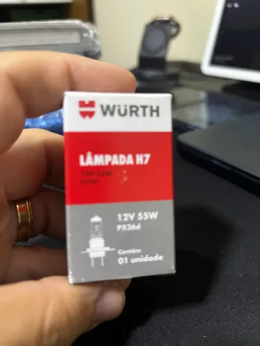 Lampada Farol Automotiva H7 WURTH Halogena lluminação