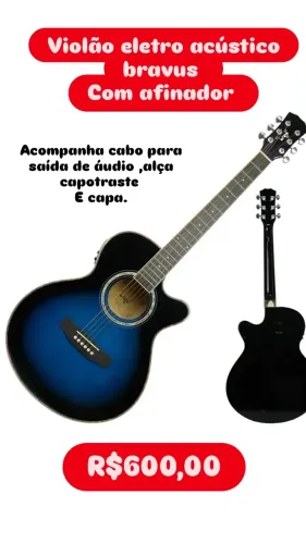 Violão elétrico acústico