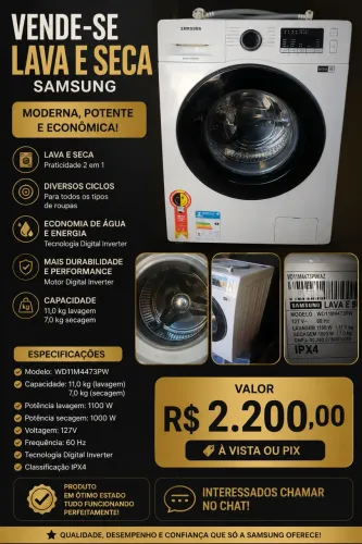 Máquina lava e seca Samsung