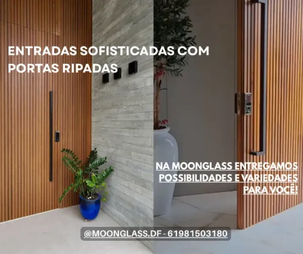 SUA ENTRADA SOFISTICADA COM PORTAS RIPADAS