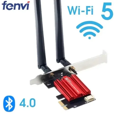 Placa WiFi 5G 5GHz e Bluetooth 4.0 PCle x1 Fenvi AC1200 - Conexão Rápida e Estável