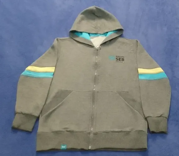 Blusa de moletom infantil uniforme SEB tamanho GG infantil veste de 8 a 10 anos 