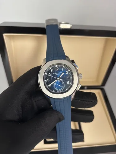Relogio Masculino Patek Automatico Premium - Borracha - Fundo transparente 
