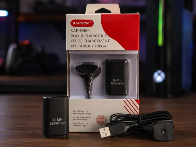 Kit Play & Charge para Controle Xbox 360 KAP-H360
