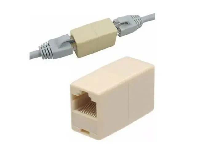 Emenda Rj45 Femea X Femea Para Cabo de Rede Internet