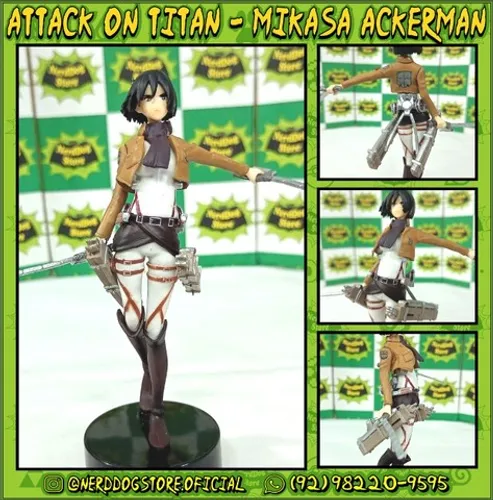 Action Figure Mikasa Ackerman - NerdDog Store Attack on Titan Shingeki no Kyojin Levi Eren