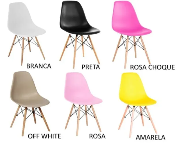 Cadeiras Eames pé palito 