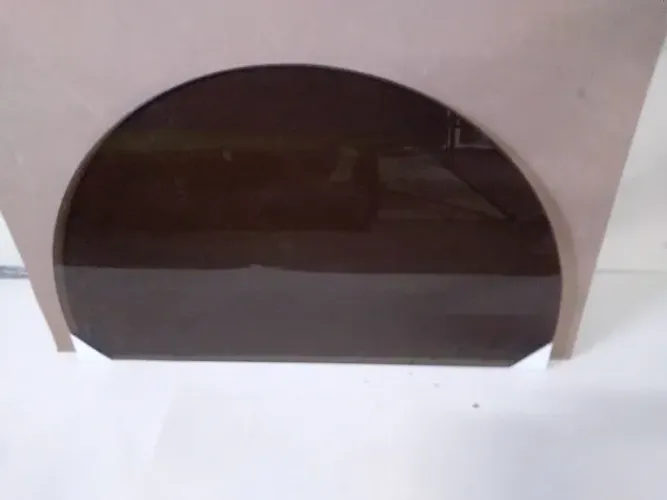 mesa meia lua fumê 8mm