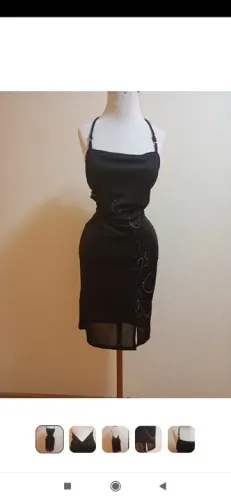 Vestido preto de festa vintage com Cgc