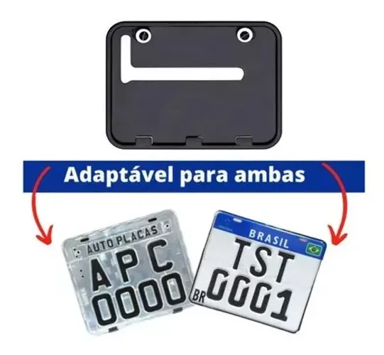 Suporte Placa Universal Preta 200mmx170mm Plástico GVS 2426