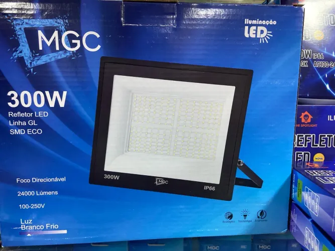 Refletor 300w led SMD 6500k (loja) 