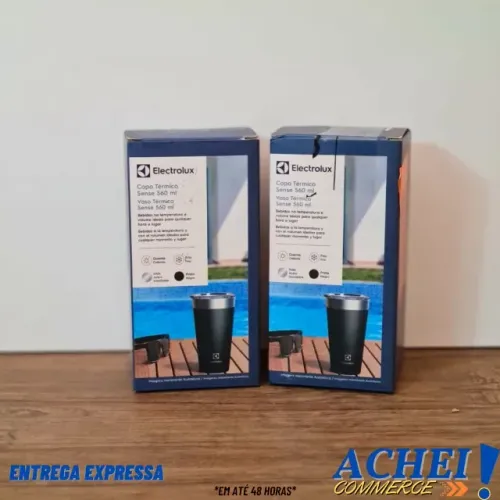 Copo Térmico Inox 560ml Electrolux Preto - Novo/Lacrado -NF-Garantia