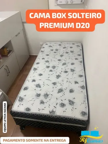 Cama Box Solteiro Premium D20 (Frete Grátis Para Alguns Lugares)