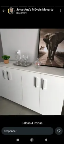 Balcão 4 Portas Branco - Novo