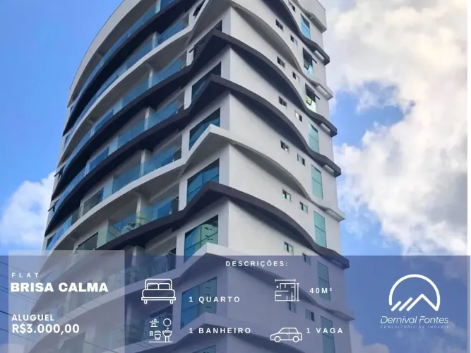 Flat Mobiliado para Aluguel no Condomínio Brisa Calma  Ponta Negra, Natal/RN