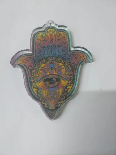 HAMSA EM ACRILICO ESTAMPA INDIANA