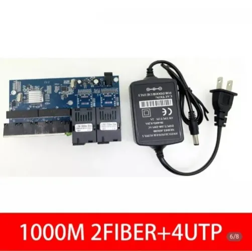 Placa Metro Fast 2 Gbic A + B E 4 Portas Rj45 20km + Fonte