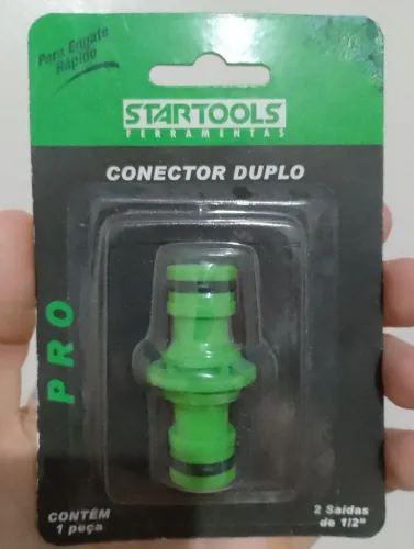 Conector Duplo para Mangueira de Jardim