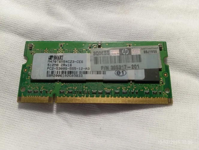 Memória ram para Notebook DDR2 512MB 5300