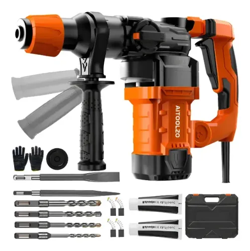 Martelete Rotativo Rompedor Aitoolzo 2200w + Kit Completo Laranja 220v