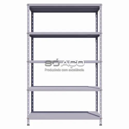 estante aberta com 05 prateleiras com reforço 200x92x40cm