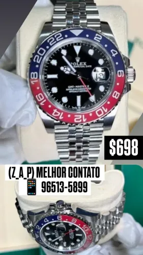 Relógio ROLEX AUTOMÁTICO - MODELO GMT MASTER II PEPSI 
